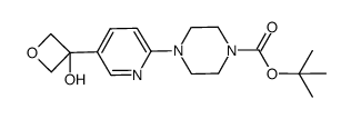 tert-butyl 4-(5-(3-hydroxyoxetan-3-yl)pyridin-2-yl)piperazine-1-carboxylate结构式
