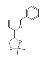 (+)-(3S,4R)-3-benzyloxy-4,5-O-isopropylidene-4,5-dihydroxy-1-pentene结构式