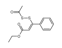 β-acetyldisulfanyl-cinnamic acid ethyl ester Structure