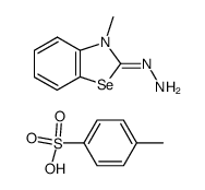 3-methyl-3H-benzoselenazol-2-one-hydrazone, toluene-4-sulfonate结构式