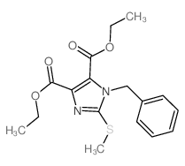 1H-Imidazole-4,5-dicarboxylicacid, 2-(methylthio)-1-(phenylmethyl)-, 4,5-diethyl ester structure