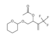 Acetic acid 1-(tetrahydro-pyran-2-yloxymethyl)-2-trifluoromethyl-allyl ester Structure