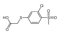 2-(3-chloro-4-methylsulfonylphenyl)sulfanylacetic acid结构式