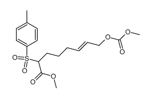 (E)-8-Methoxycarbonyloxy-2-(toluene-4-sulfonyl)-oct-6-enoic acid methyl ester结构式