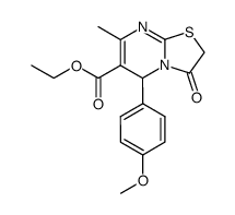 5-(4-methoxyphenyl)-7-methyl-3-oxo-3,5-dihydro-2-thiazolo[2,3-a]pyrimidine-6-carboxylic acid ethyl ester Structure