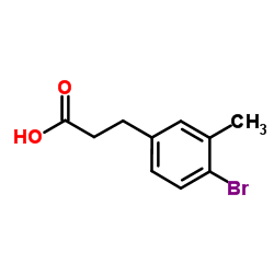 3-(4-Bromo-3-methylphenyl)propanoic acid结构式