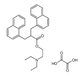 2-(diethylamino)ethyl 3-naphthalen-1-yl-2-(naphthalen-1-ylmethyl)propanoate,oxalic acid Structure