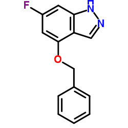 6-氟-4-(苯基甲氧基)-1H-吲唑结构式