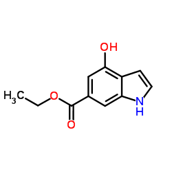 Ethyl 4-hydroxy-1H-indole-6-carboxylate结构式
