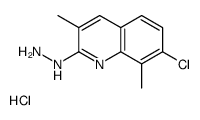 2-Hydrazino-7-chloro-3,8-dimethylquinoline hydrochloride结构式