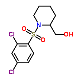 [1-(2,4-Dichloro-benzenesulfonyl)-piperidin-2-yl]-Methanol结构式