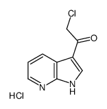 2-氯-1-(1H-吡咯并[2,3-b]吡啶-3-基)乙-1-酮盐酸盐结构式