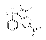 2,3-Dimethyl-5-nitro-1-(phenylsulfonyl)-1H-pyrrolo[2,3-b]pyridine结构式