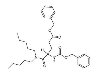 (R)-benzyl 4-(((benzyloxy)carbonyl)amino)-5-(dipentylamino)-5-oxopentanoate结构式