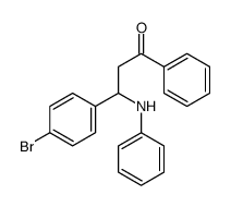 3-anilino-3-(4-bromophenyl)-1-phenylpropan-1-one Structure
