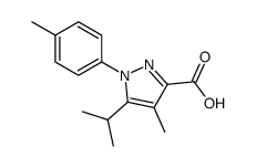 5-isopropyl-4-methyl-1-(p-tolyl)pyrazole-3-carboxylic acid Structure