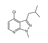 1H-Pyrazolo[3,4-b]pyridine, 4-chloro-1-methyl-3-(2-methylpropyl)- Structure