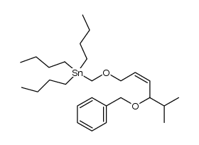 (Z)-4-(benzyloxy)-5-methyl-1-[(tributylstannyl)methoxy]-2-hexene Structure