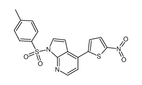 1-[(4-methylphenyl)sulfonyl]-4-(5-nitro-2-thienyl)-1H-pyrrolo[2,3-b]pyridine结构式