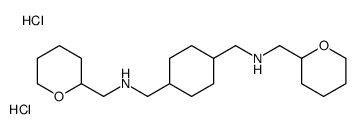 N-(oxan-2-ylmethyl)-1-[4-[(oxan-2-ylmethylamino)methyl]cyclohexyl]methanamine,dihydrochloride Structure
