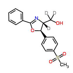 [(4R,5R)-5-[4-(Methylsulfonyl)phenyl]-2-phenyl(4-2H)-4,5-dihydro-1,3-oxazol-4-yl](2H2)methanol Structure