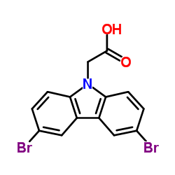 (3,6-Dibromo-9H-carbazol-9-yl)acetic acid结构式