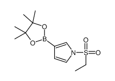 1-(Ethylsulfonyl)-3-(4,4,5,5-tetramethyl-1,3,2-dioxaborolan-2-yl)-1H-pyrrole结构式