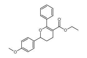 3-ethoxycarbonyl-2-phenyl-6-(4-methoxyphenyl)-5,6-dihydro-(4H)-pyran Structure