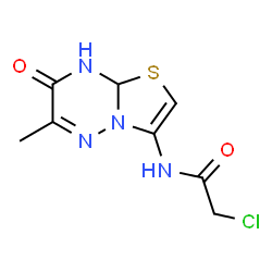 2-Chloro-N-(6-methyl-7-oxo-8,8a-dihydro-7H-[1,3]-thiazolo[3,2-b][1,2,4]triazin-3-yl)acetamide picture