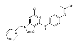 N-[4-[(9-benzyl-2-chloropurin-6-yl)amino]phenyl]acetamide结构式