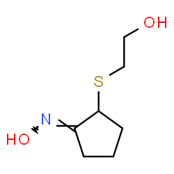 Cyclopentanone, 2-[(2-hydroxyethyl)thio]-, oxime (9CI) picture