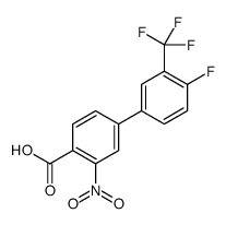 4-[4-fluoro-3-(trifluoromethyl)phenyl]-2-nitrobenzoic acid Structure