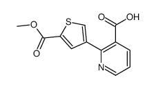 2-(5-methoxycarbonylthiophen-3-yl)pyridine-3-carboxylic acid结构式