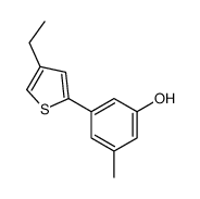 3-(4-ethylthiophen-2-yl)-5-methylphenol结构式