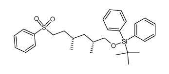 (2R,4S)-2,4-dimethyl-1-((1,1-dimethylethyl)diphenylsiloxy)-6-(phenylsulfonyl)hexane结构式