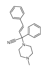 2-(4-methylpiperazin-1-yl)-2,4-diphenylbut-3-enenitrile结构式