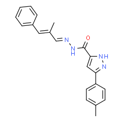 N-((1E,2E)-2-methyl-3-phenylallylidene)-3-(p-tolyl)-1H-pyrazole-5-carbohydrazide picture