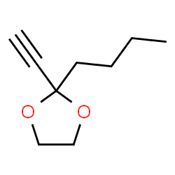 1,3-Dioxolane,2-butyl-2-ethynyl-结构式