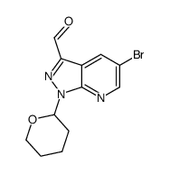 5-bromo-1-(tetrahydro-2H-pyran-2-yl)-1H-pyrazolo[3,4-b]pyridine-3-carbaldehyde图片