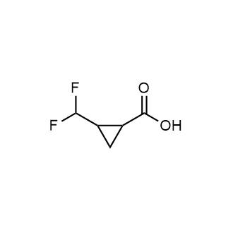 2-(Difluoromethyl)cyclopropane-1-carboxylic acid structure