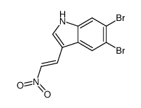 (E)-5,6-dibromo-3-(2-nitrovinyl)indole结构式