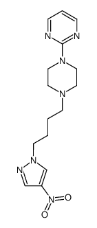 4-nitro-1-{4-[4-(2-pyrimidinyl)-1-piperazinyl]-butyl}-1H-pyrazole结构式