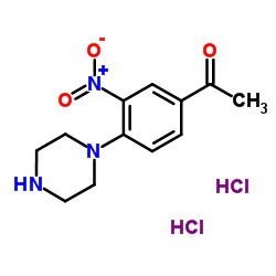 1-[3-Nitro-4-(1-piperazinyl)phenyl]ethanone dihydrochloride Structure