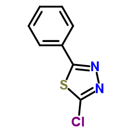 2-氯-5-苯基-1,3,4-噻二唑结构式
