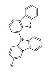 3-BroMo-9-dibenzothiophen-4-yl-9H-carbazole结构式