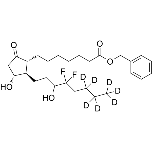 15-Hydroxy Lubiprostone Phenylmethyl Ester-d7 (Mixture of Diastereomers)结构式