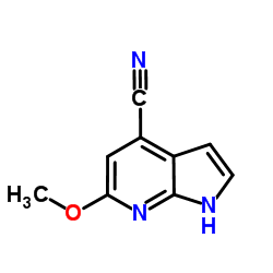 6-Methoxy-1H-pyrrolo[2,3-b]pyridine-4-carbonitrile structure