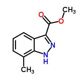 Methyl 7-methyl-1H-indazole-3-carboxylate结构式