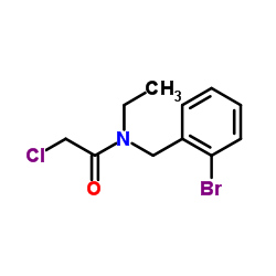 N-(2-Bromobenzyl)-2-chloro-N-ethylacetamide结构式