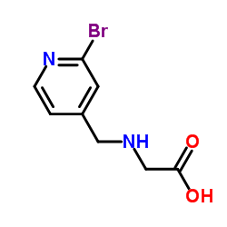 N-[(2-Bromo-4-pyridinyl)methyl]glycine结构式
